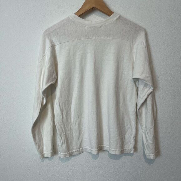 Wol Hide Natural Long Sleeve Crew Neck Easy T-Shirt Women's Size Small - Picture 4 of 6